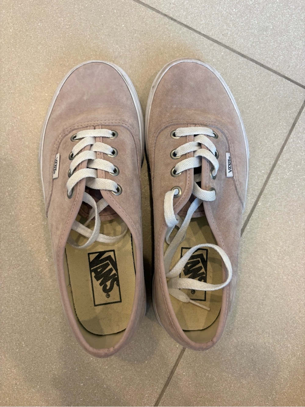 Vans Men's Suede Low-Top Sneakers in Dusty Pink